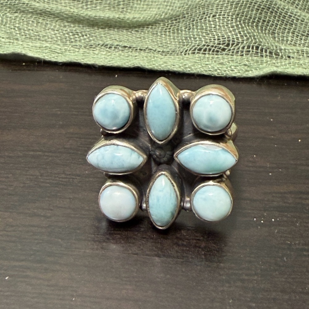 Larimar & Sterling Silver Ring